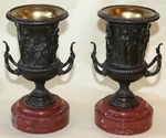 Paire vases bronze XIX