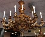 Gilt wood chandelier circa 1900