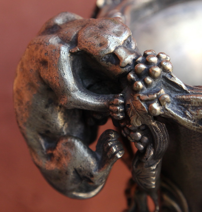 Jardinière bronze argenté 1880