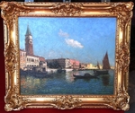 Auguste BOUVARD 1870-1956ECOLE FRANCAISE début XX ème "Grand canal à venis