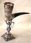 Cup libatoire in horn of buffalo circa 1880