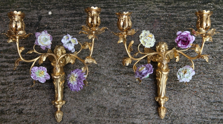 Paire appliques circa 1880
