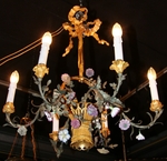 Chandelier " flowery basket " circa 1880