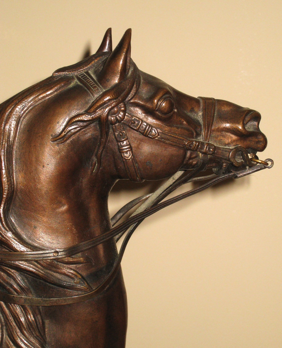 French school the XIXth end " Napoleon on horse "