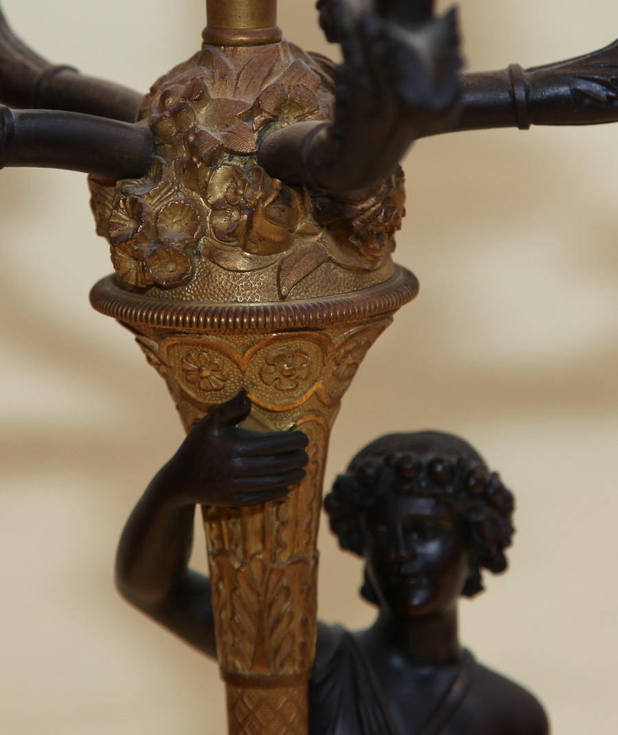 Paire de candélabres Charles X