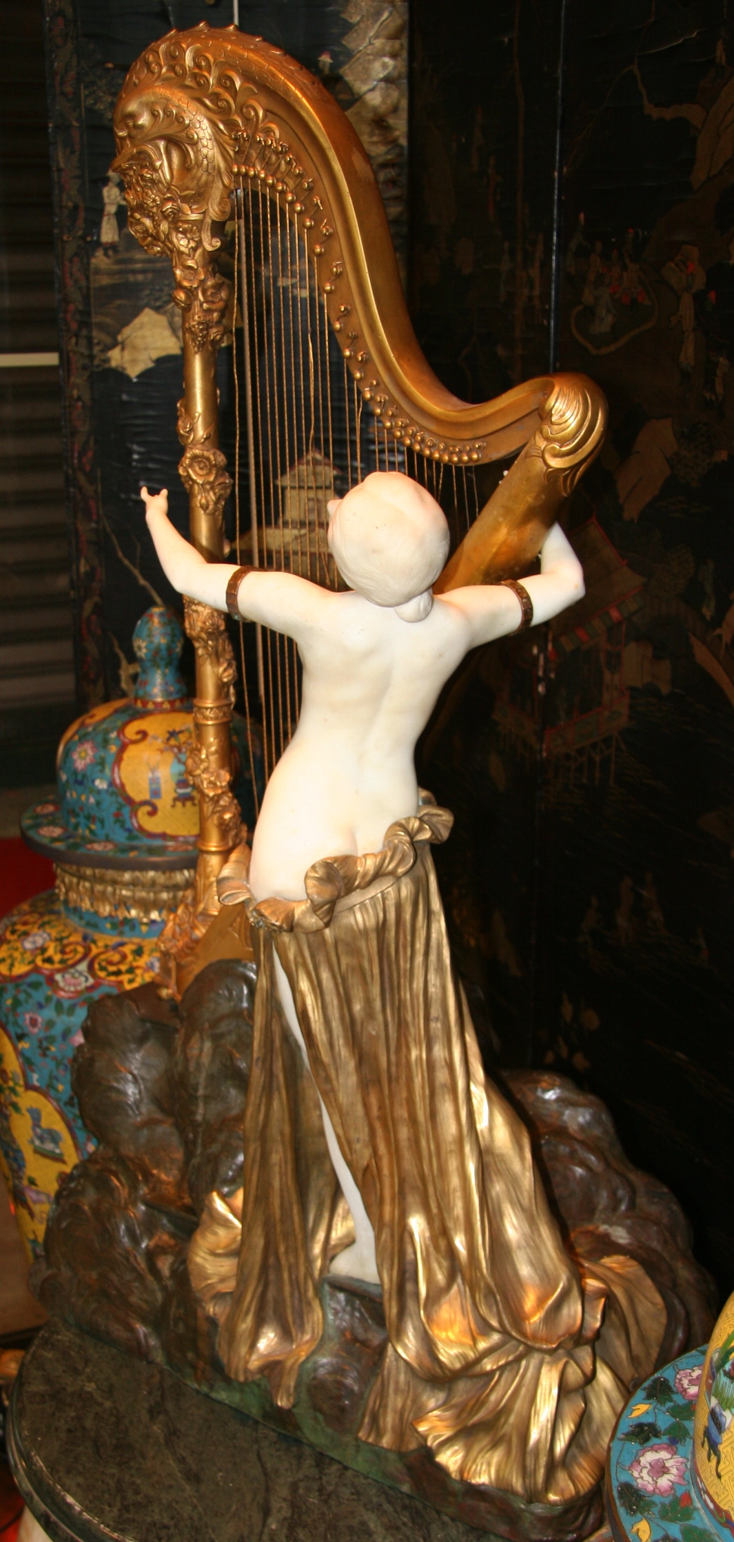 Louis CHALON 1866-1940  "jeune harpiste"