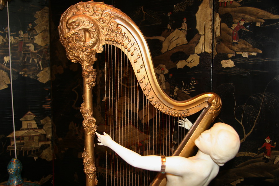 Louis CHALON 1866-1940  "jeune harpiste"