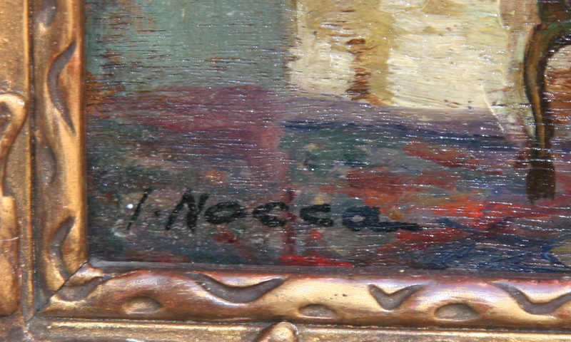 Ecole française XX "intérieur de salon"