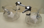 Pair of zoomorphic decanters