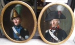 Joseph COMBETTE 1770-1840 " pair of officers' portraits "