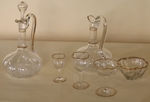 Left service of glasses circa on 1880