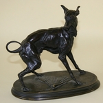 Pierre Jules Mène 1810-1879 " The greyhound bitch in the évantail "