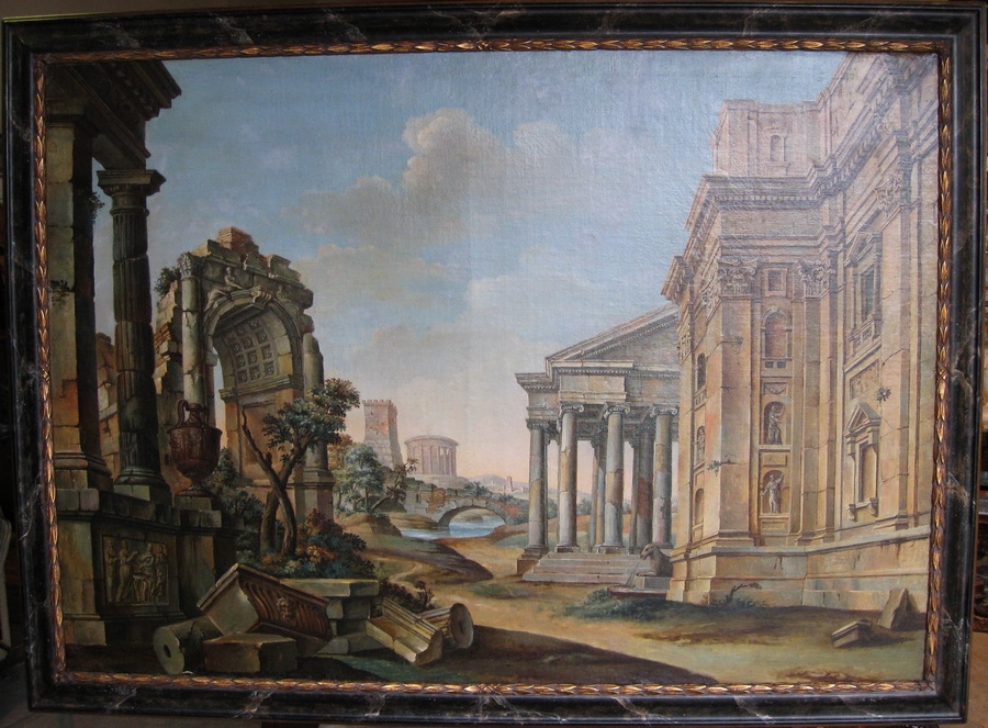 ECOLE FRANCAISE FIN XVIII "ruines"