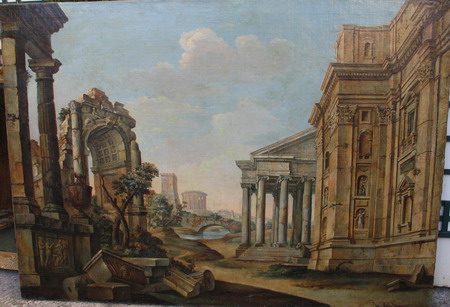 ECOLE FRANCAISE FIN XVIII "ruines"