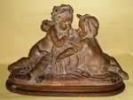 A.CARRIER BELLEUSE terracotta " Two children to the source"