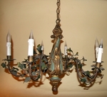 Chandelier WOOD AND SHEET STEEL style XVIII