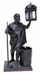Diogène, XIXth bronze lamp.