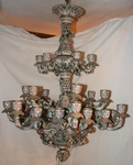 LUSTRE PORCELAINE ALLEMANDE FIN XIX