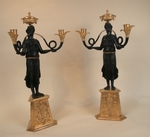 PAIR OF CANDELABRAS STYLE EMPIRE