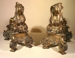 Front pair bronze fireplace