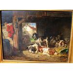 Louis Guy 1824-1888 Ec. FR " The rest of dogs " oil on panel sdhd 178